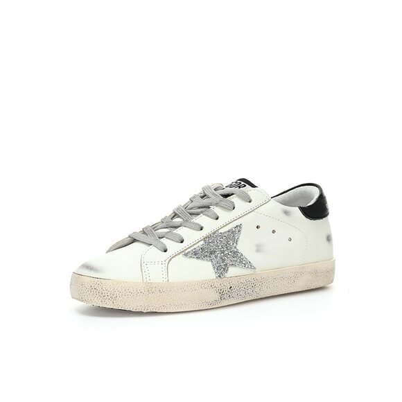 Golden Goose Super - Star Mens Low - Top Black Heel Panel Sneakers - Picture 2 of 8